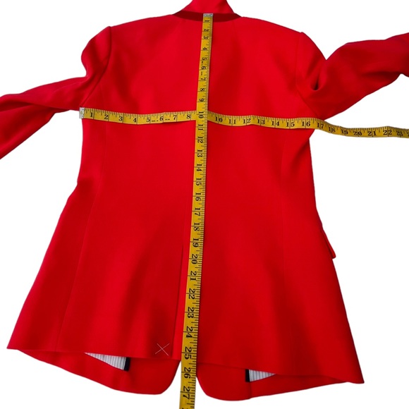 J.Crew Regent Blazer Jacket Bright Red Orange Wool Blend Size 2 B0323 New - Picture 15 of 16